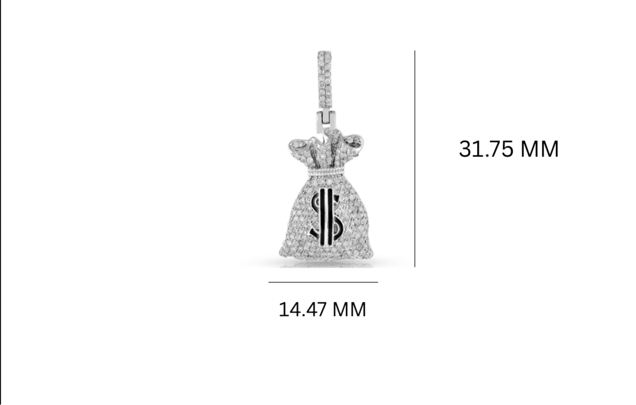 Diamond Money Bag Pendant