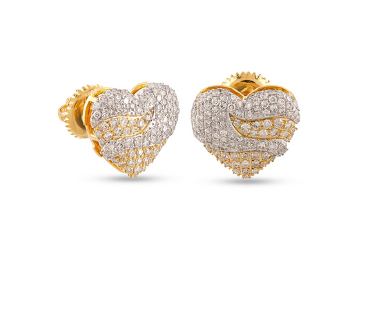 Diamond Heart shaped earrings