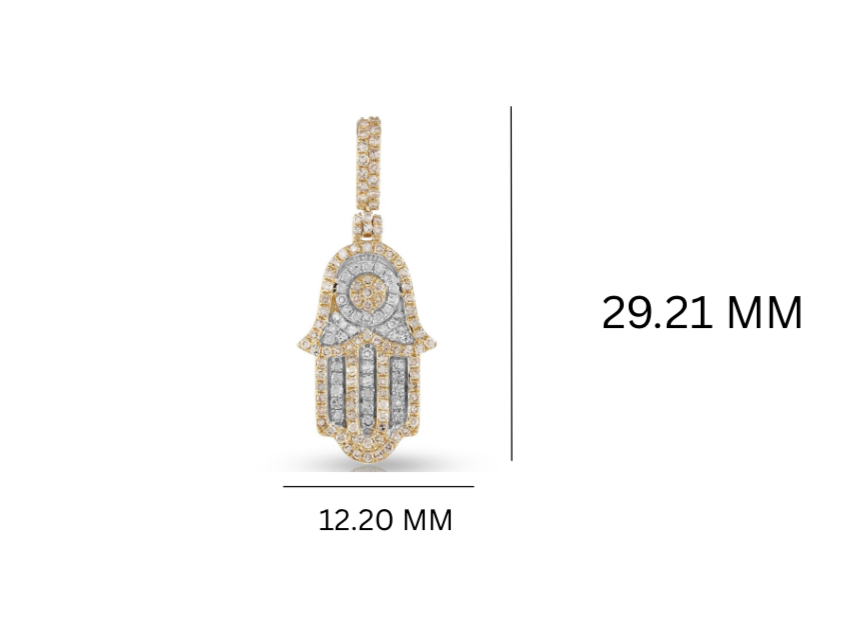 Iced Out Hamsa Pendant