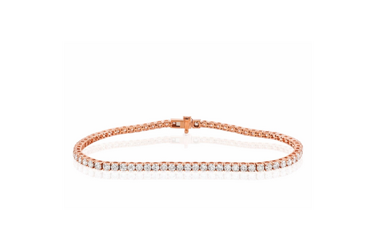 Lab Grown Diamond Tennis Bracelet – 5.22 CTW | Rose Gold–Plated Sterling Silver (8.47g)