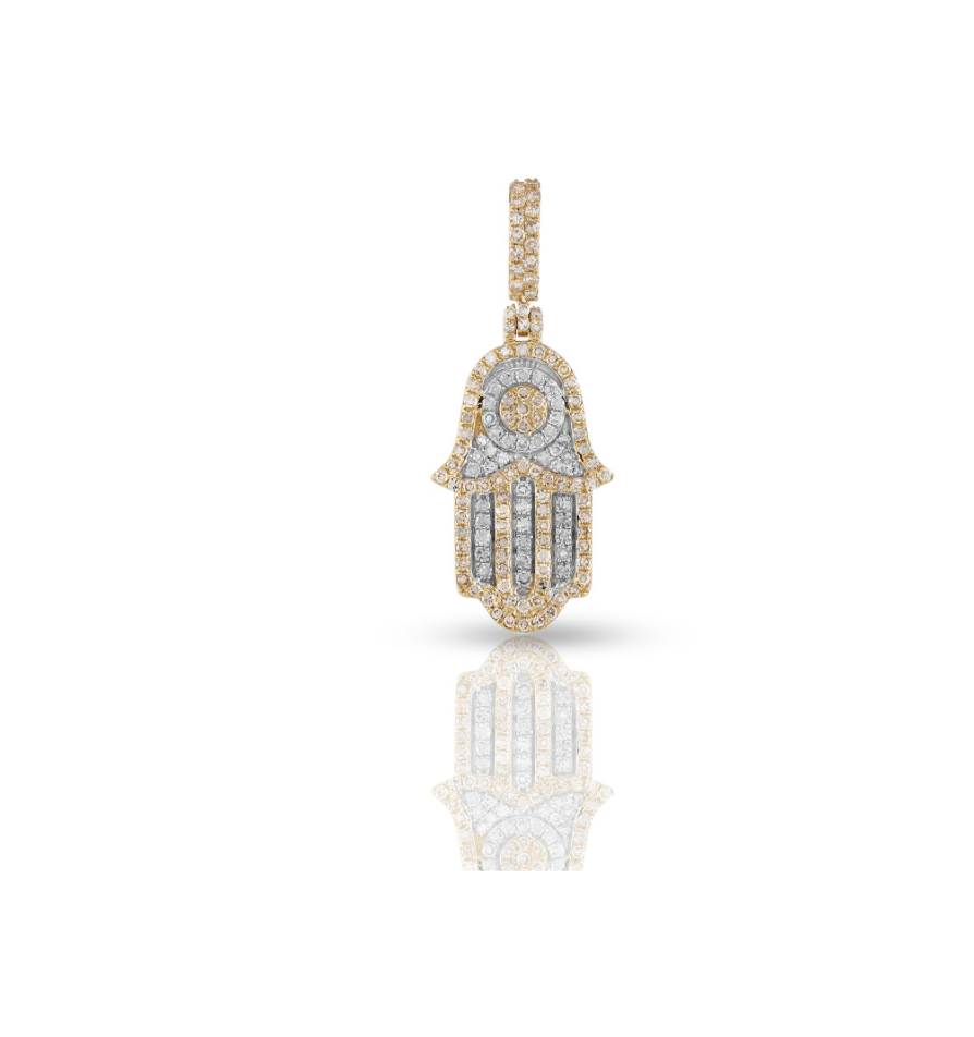 Iced Out Hamsa Pendant