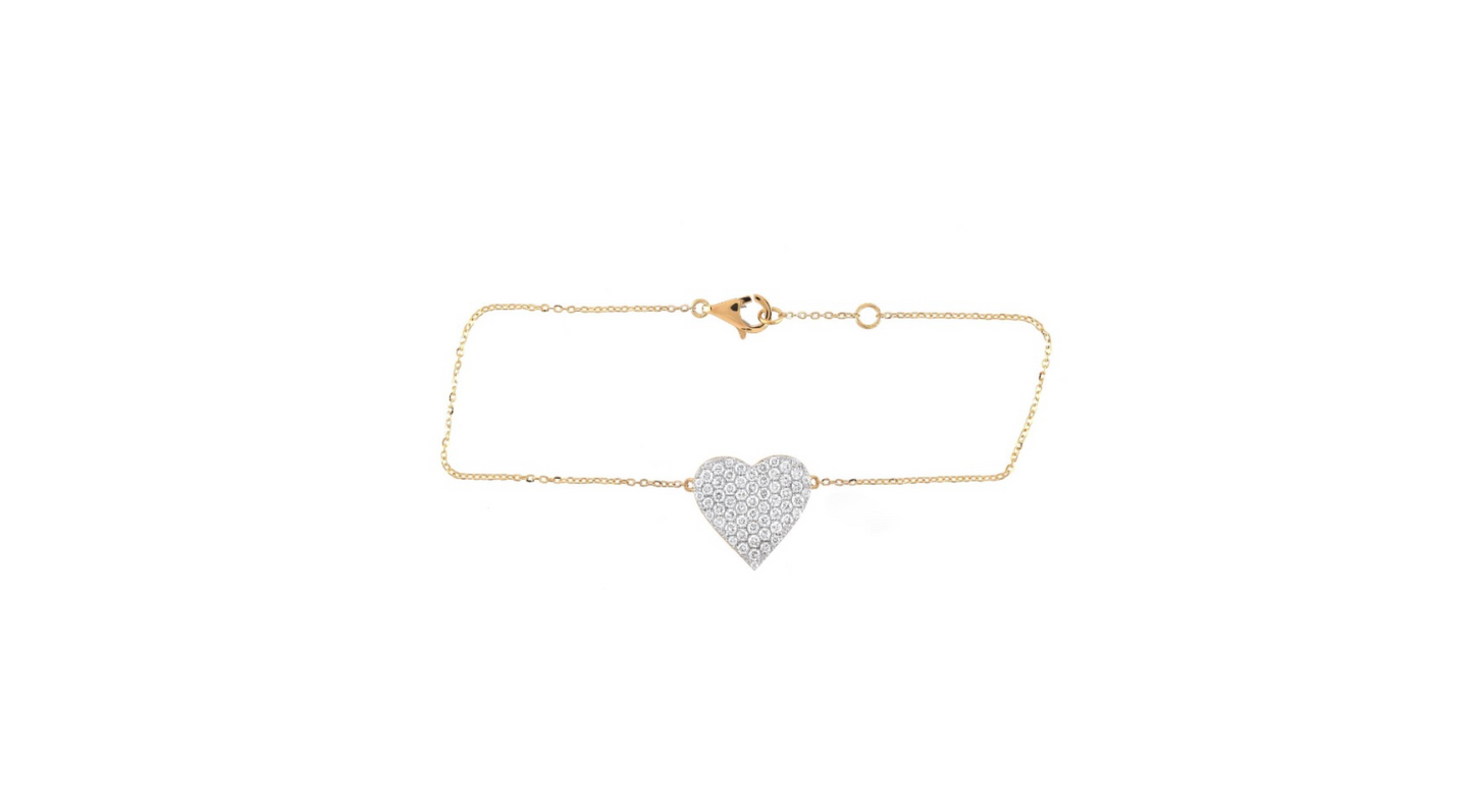 .24ct Diamond Heart Bracelet