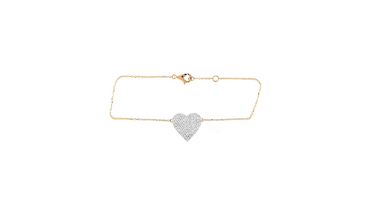 .24ct Diamond Heart Bracelet