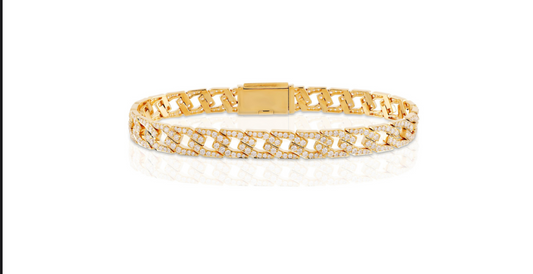 8.5 Inch Diamond Cuban Bracelet