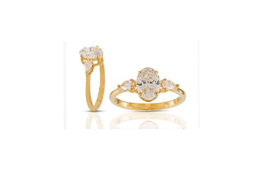 Oval Cut Lab Grown Diamond Engagement Ring