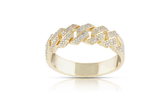 Lab Grown Diamond Cuban Link Style Ring