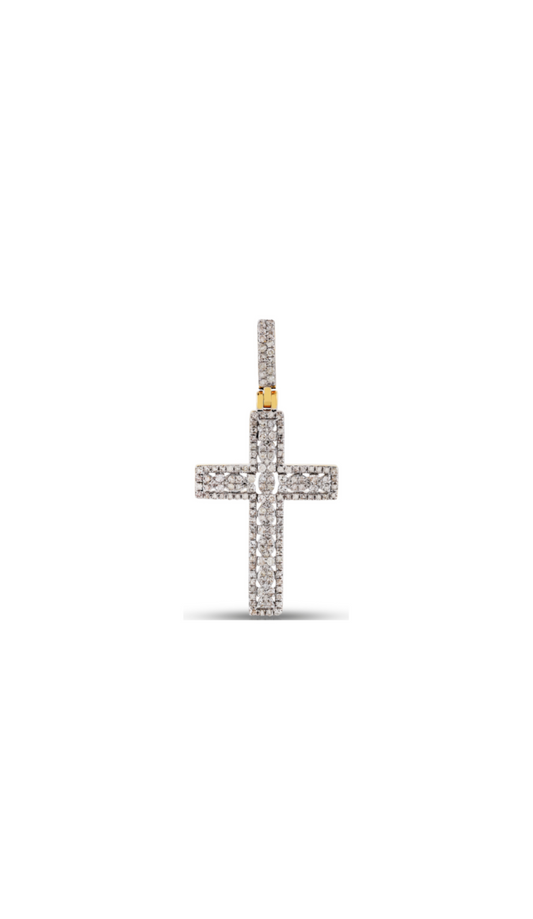 Iced Out Diamond Cross Pendant