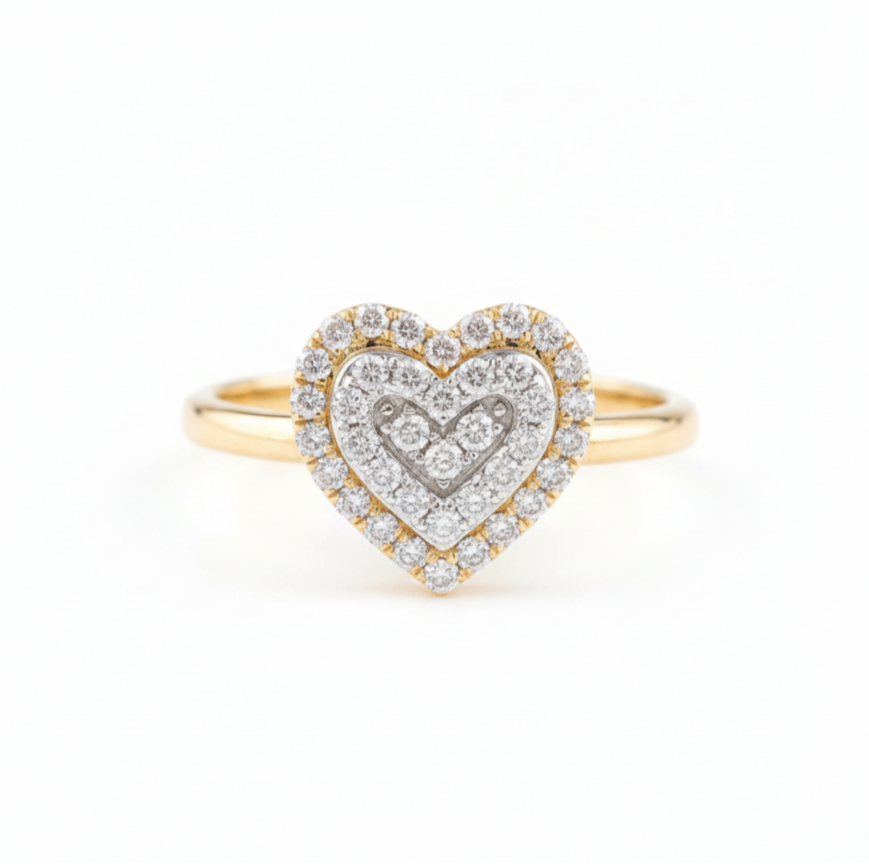 Heart Shaped .38ct Diamond Ring