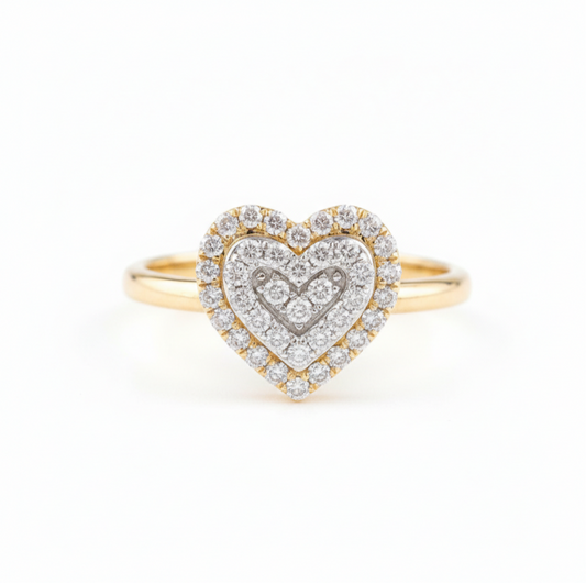 Heart Shaped .38ct Diamond Ring