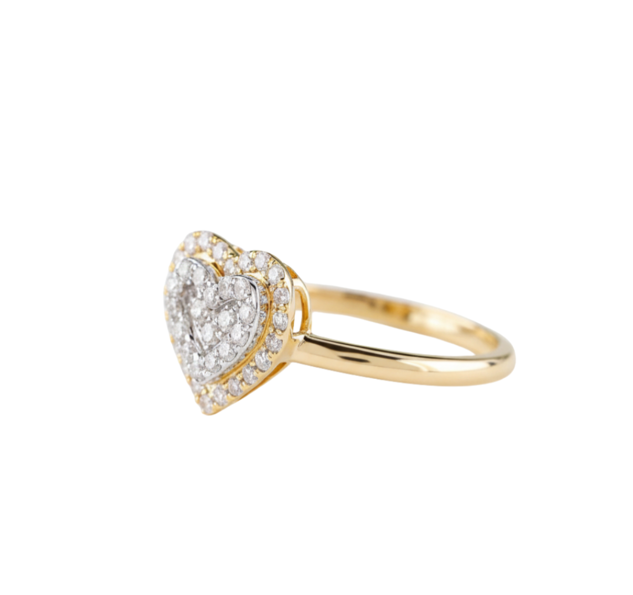 Heart Shaped .38ct Diamond Ring