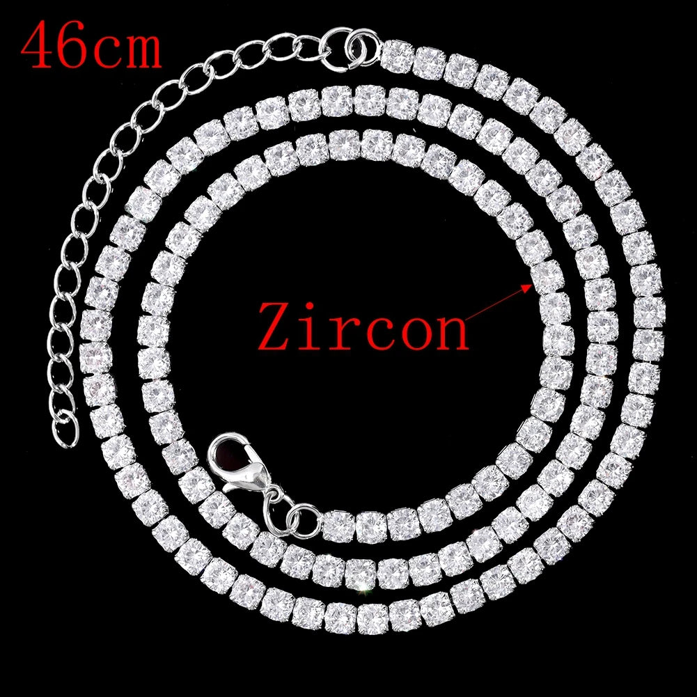 Men Women Necklace CZ Stainless steel Chain Necklace Pendant
