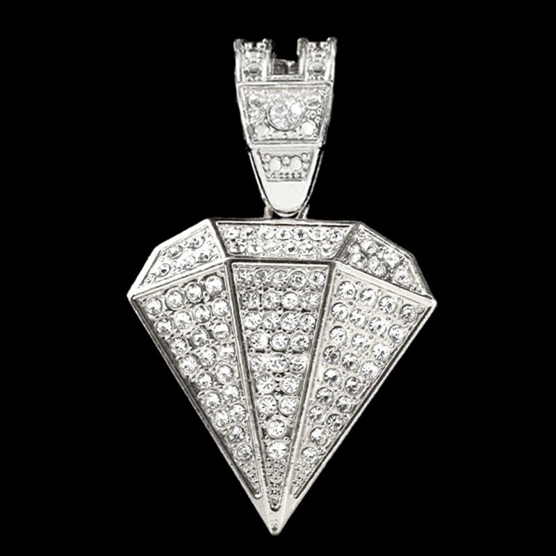 Men Women Necklace CZ Stainless steel Chain Necklace Pendant