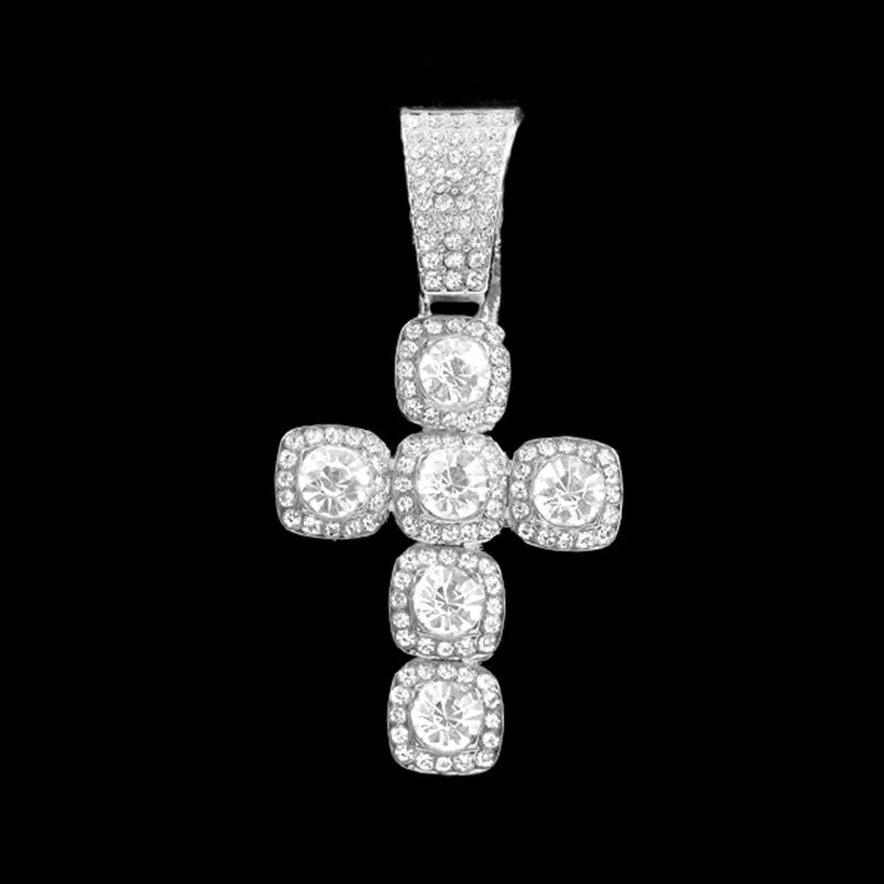 Men Women Necklace CZ Stainless steel Chain Necklace Pendant