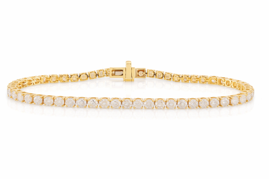 Lab Grown Silver Diamond Bracelet