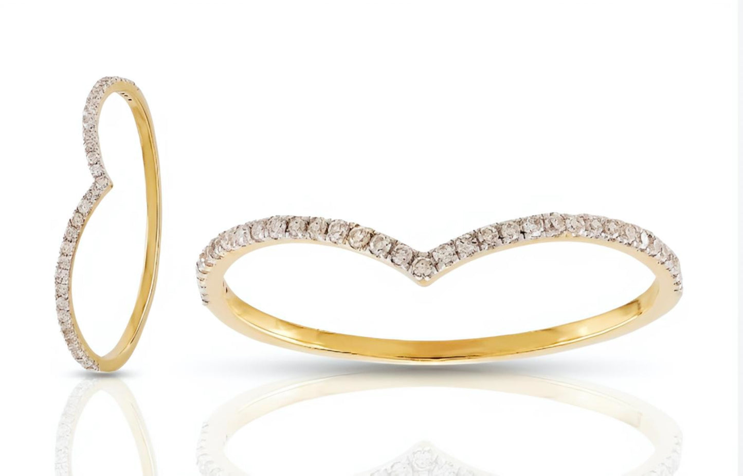 Lab Grown Diamond Heart Shaped Wedding Band