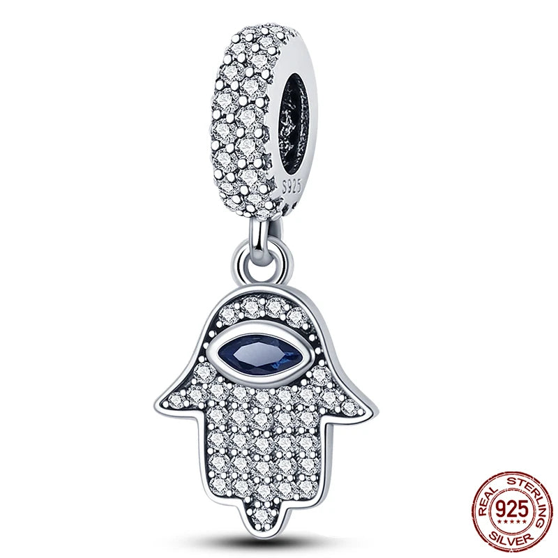 100% Real 925 Sterling Silver Classic Devil's Eye Charms