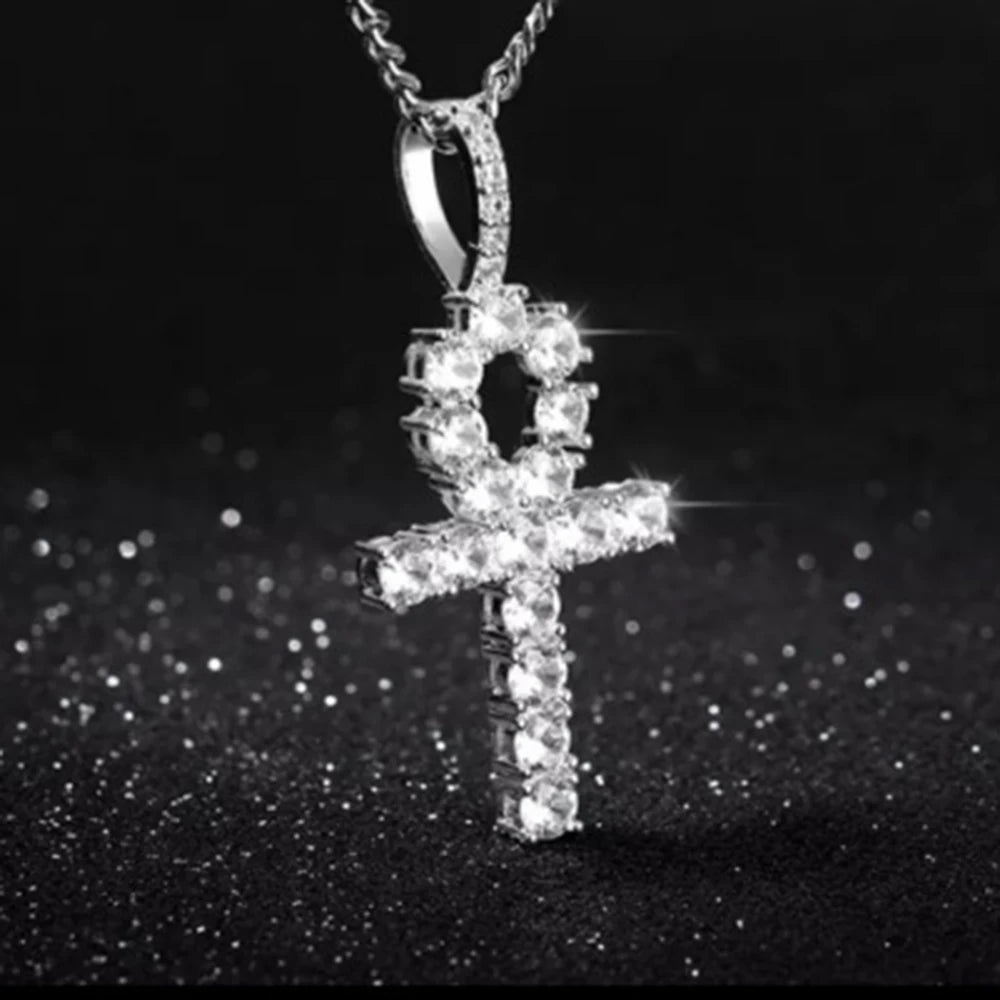 Cross Necklace Full Rhinestone