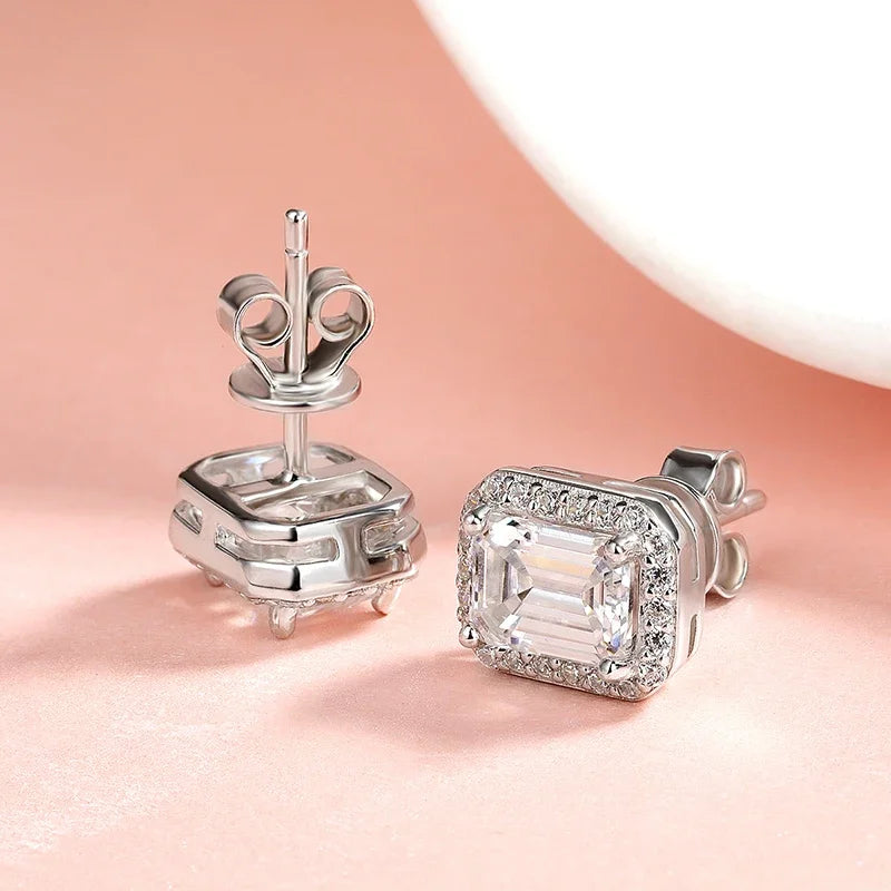 0.5CT 1CT 2CT Moissanite Stud Earrings