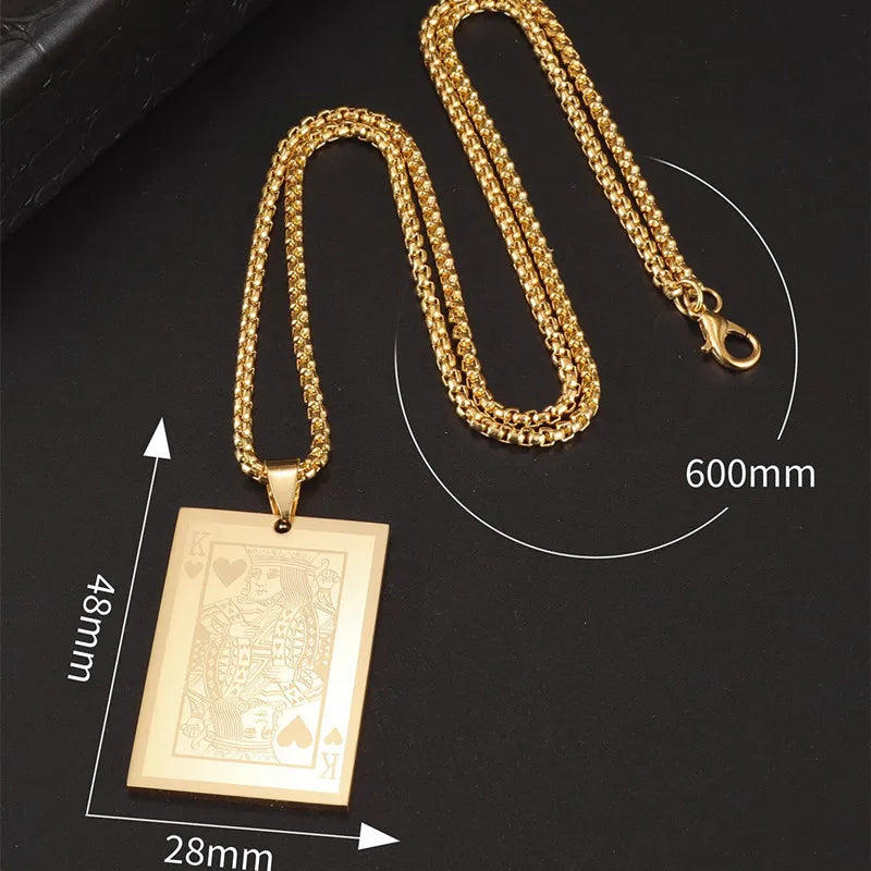 Gold Color Heart Playing Card