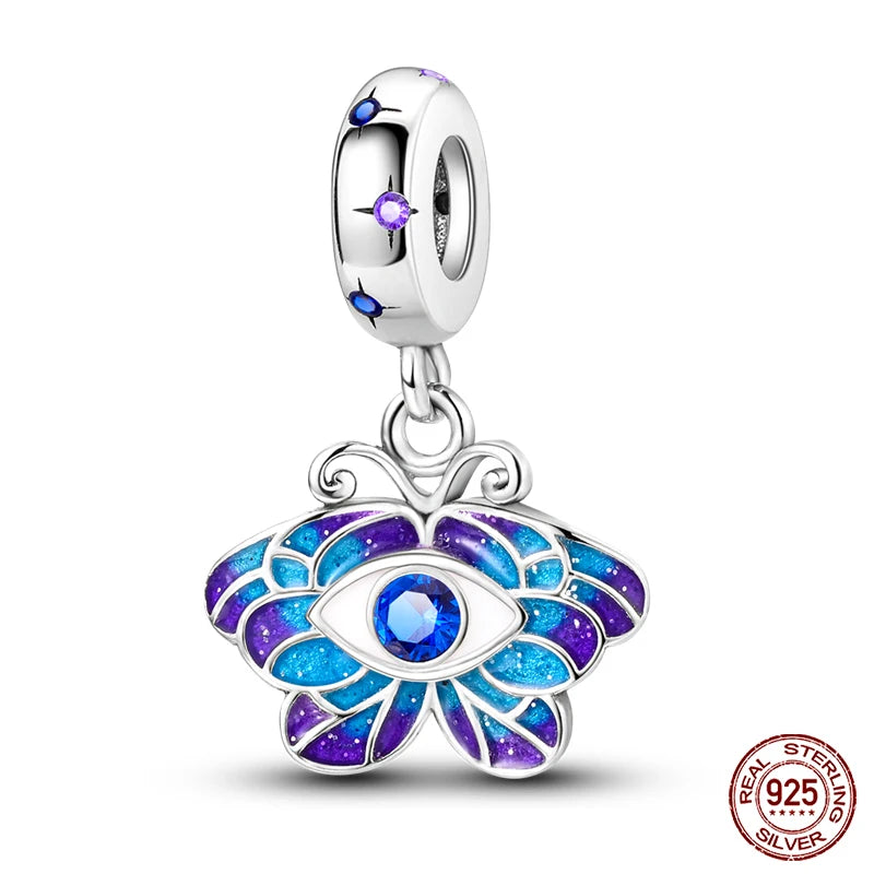 100% Real 925 Sterling Silver Classic Devil's Eye Charms