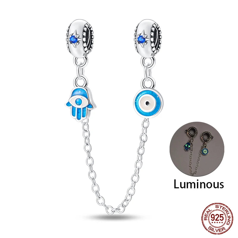 100% Real 925 Sterling Silver Classic Devil's Eye Charms