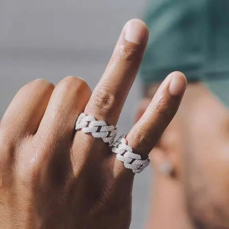 Cuban Moissanite Ring S925 Silver