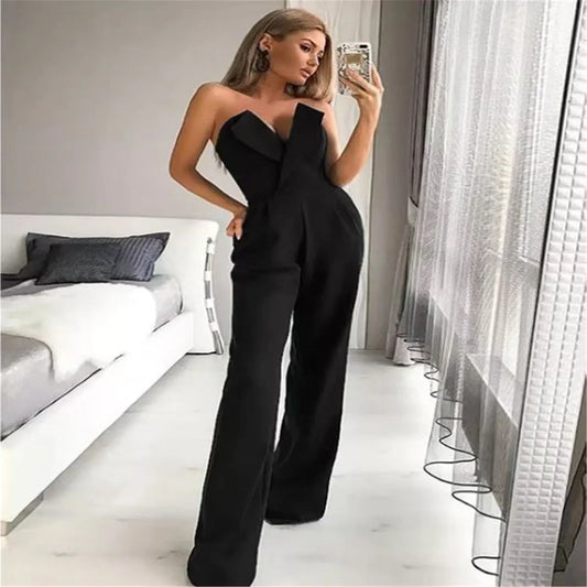Women’s Solid Tube Top Sleeveless Romper