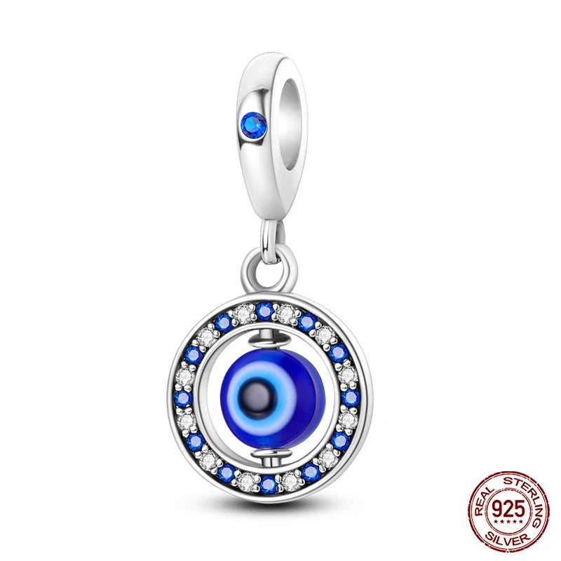 100% Real 925 Sterling Silver Classic Devil's Eye Charms