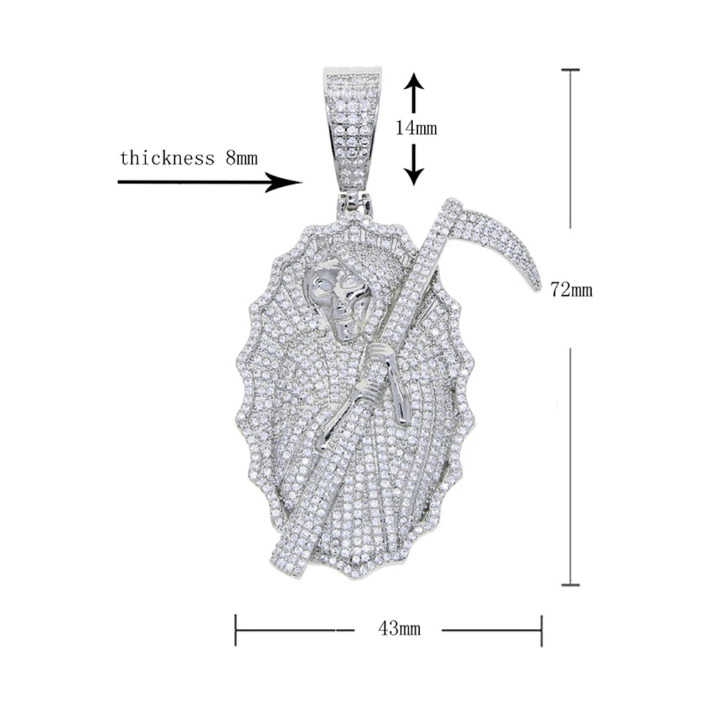 New Grim Reaper Death Pendant