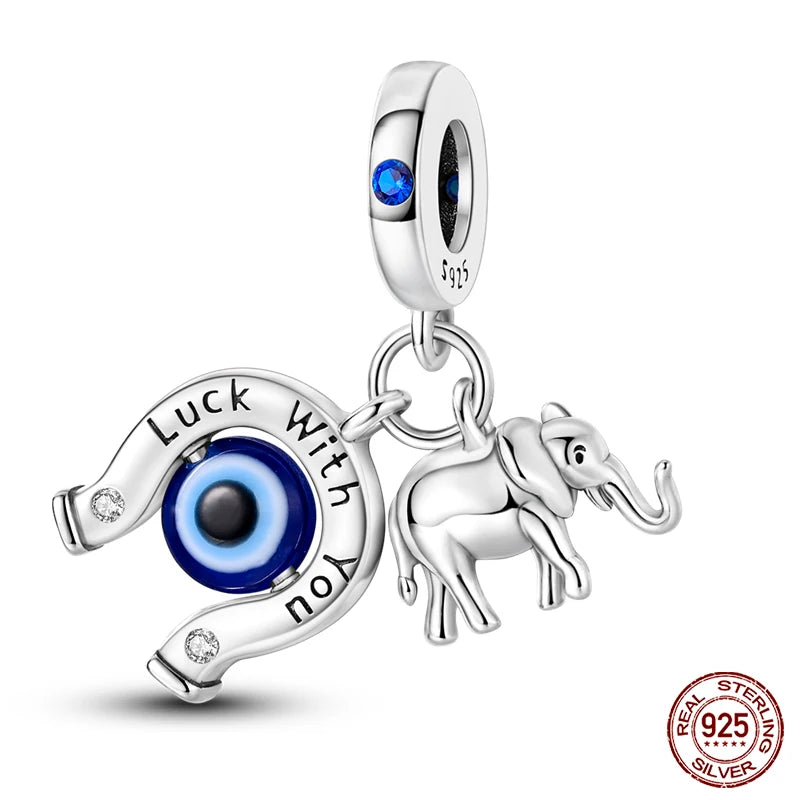 100% Real 925 Sterling Silver Classic Devil's Eye Charms