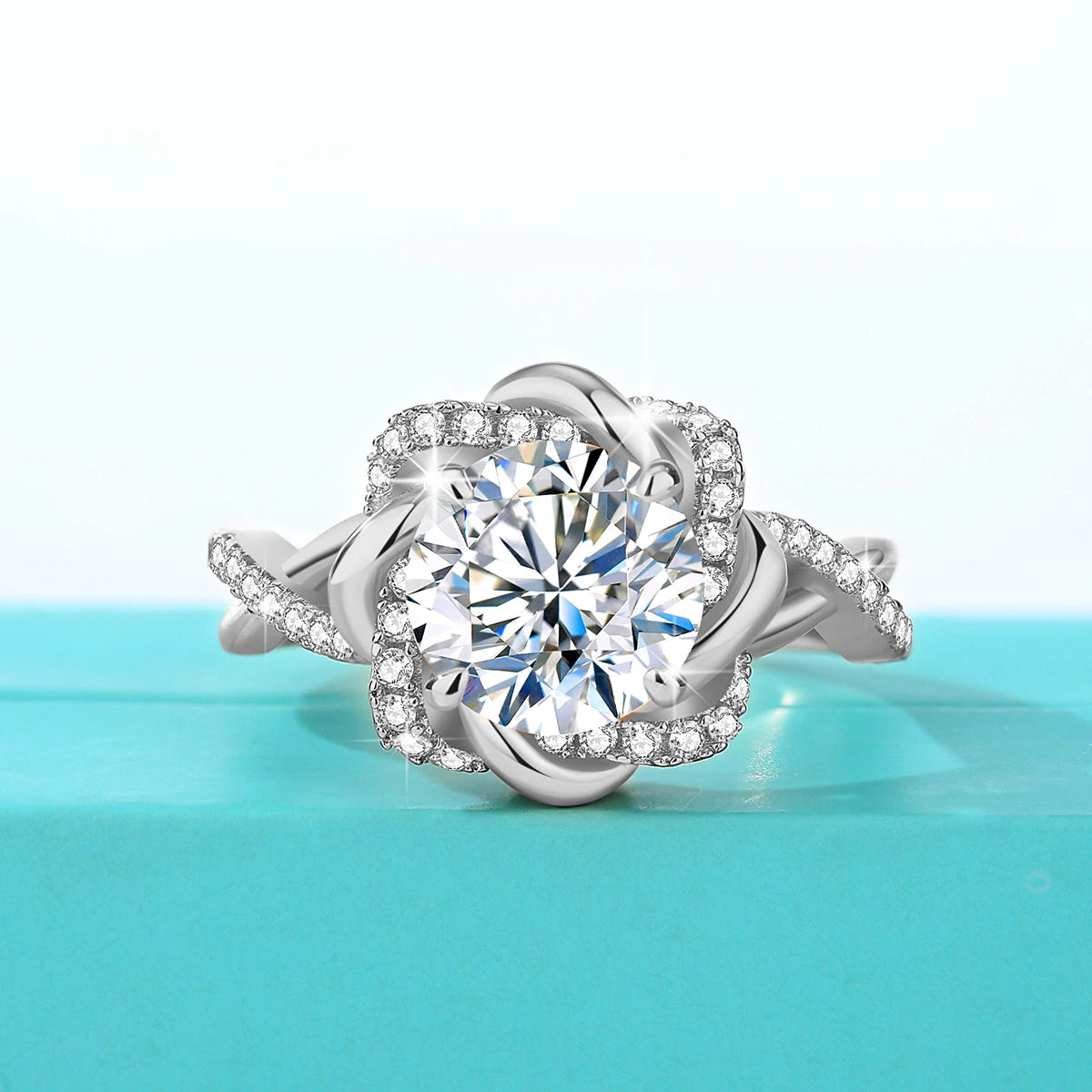 Szjinao Star Of David 3ct Moissanite Ring Yellow Gold With Certificate High Quality Wedding Party Jewelry For Women New Product