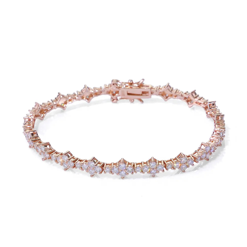 Moissanite 925 Silver Tennis Bracelet Sparkling Diamond VVS1 GRA Certificate