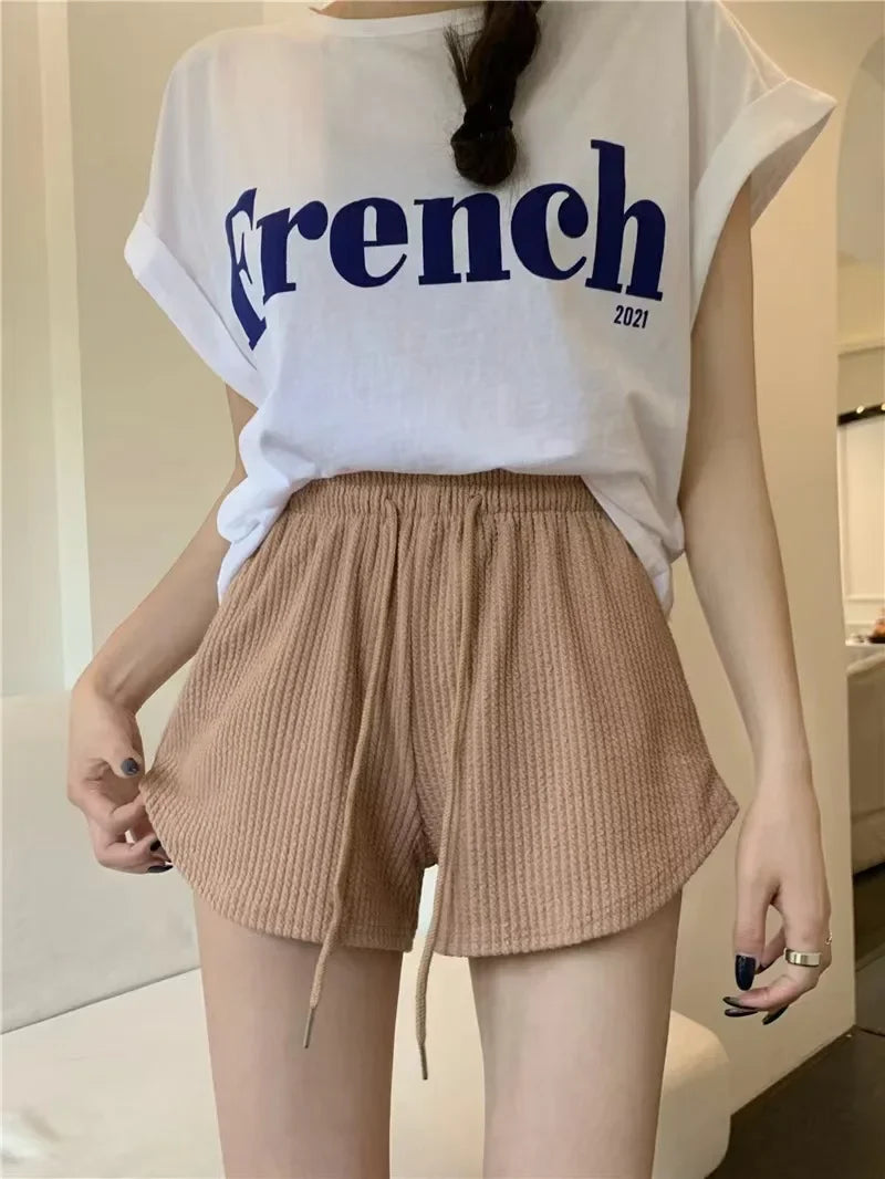 Women's Thin Style Loose Casual Large Size Wide Leg High Waist