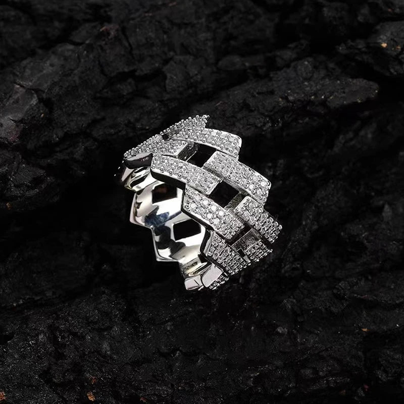 Cuban Moissanite Ring S925 Silver