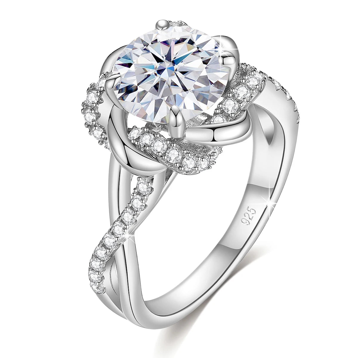Szjinao Star Of David 3ct Moissanite Ring Yellow Gold With Certificate High Quality Wedding Party Jewelry For Women New Product