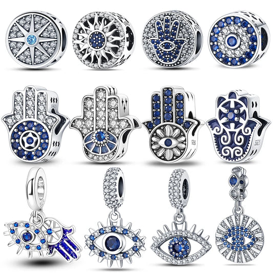 100% Real 925 Sterling Silver Classic Devil's Eye Charms