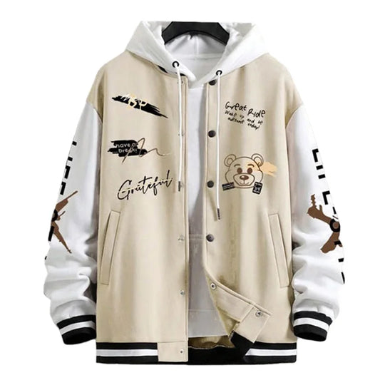 Men's Hooded Long Sleeve Jacket