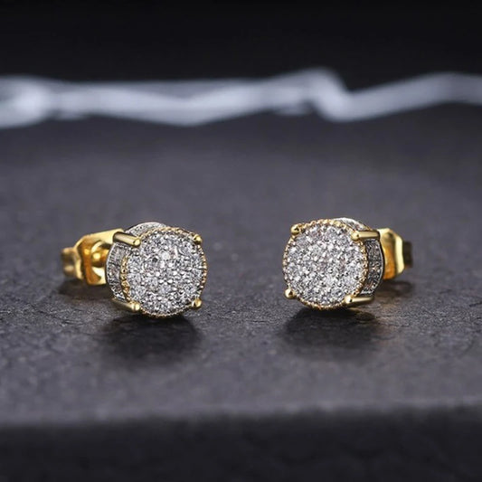 Stud Earrings Iced Out Zicron