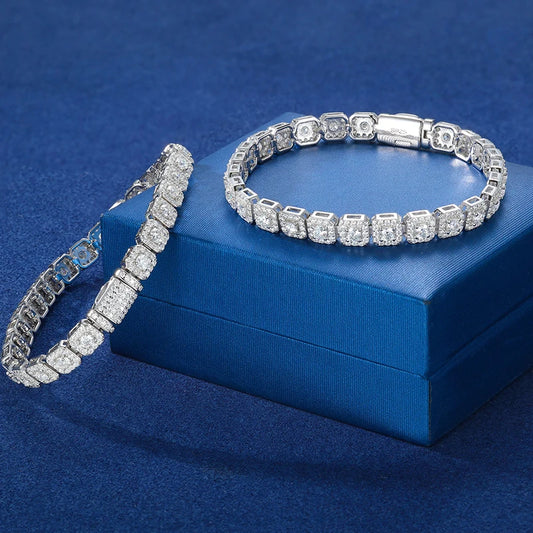Moissanite Tennis Bracelet GRA Diamond Original 925 Sterling Silver