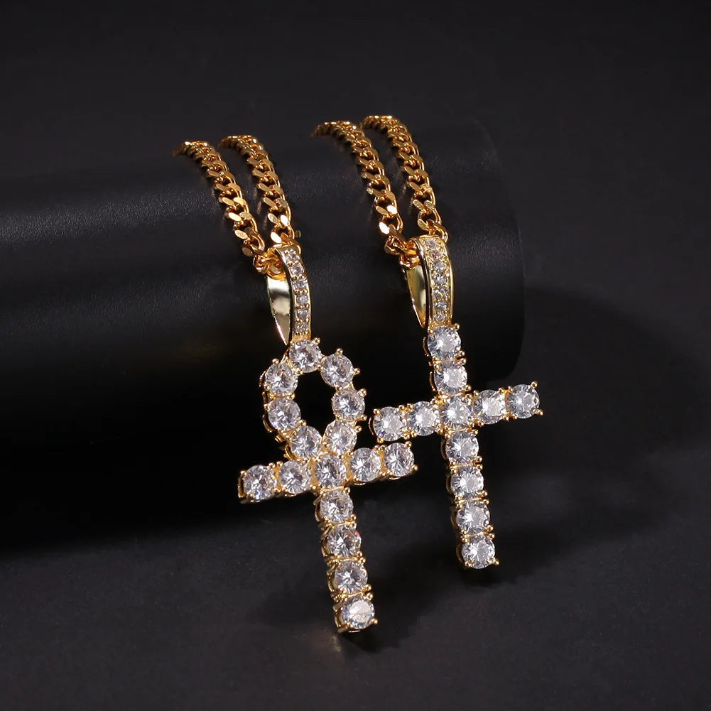 Cross Necklace Full Rhinestone