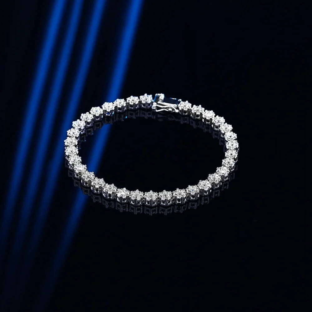 925 Sterling Silver Crafted Moissanite Bracelet
