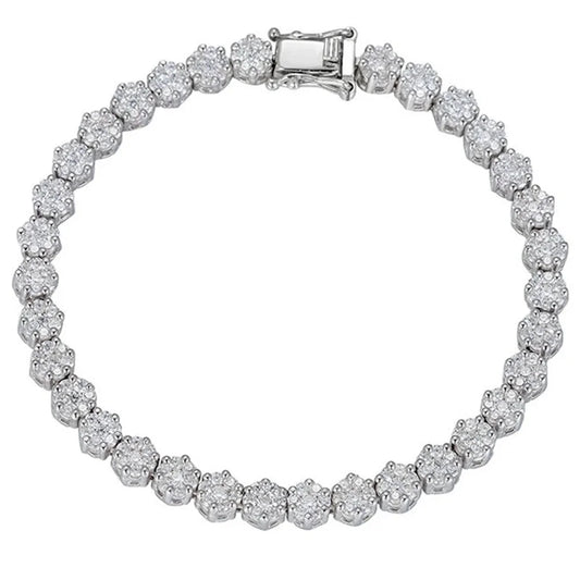 925 Sterling Silver Crafted Moissanite Bracelet