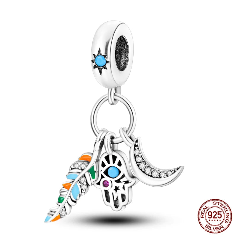 100% Real 925 Sterling Silver Classic Devil's Eye Charms