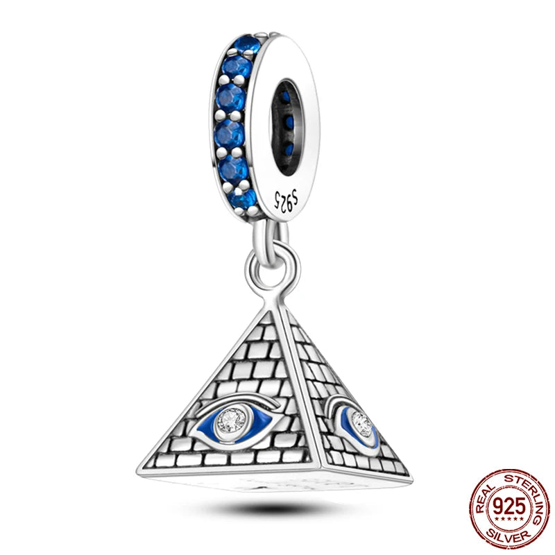 100% Real 925 Sterling Silver Classic Devil's Eye Charms