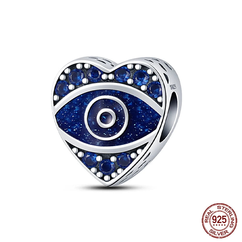 100% Real 925 Sterling Silver Classic Devil's Eye Charms