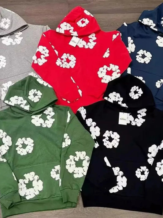 Loose Printed Hoodie