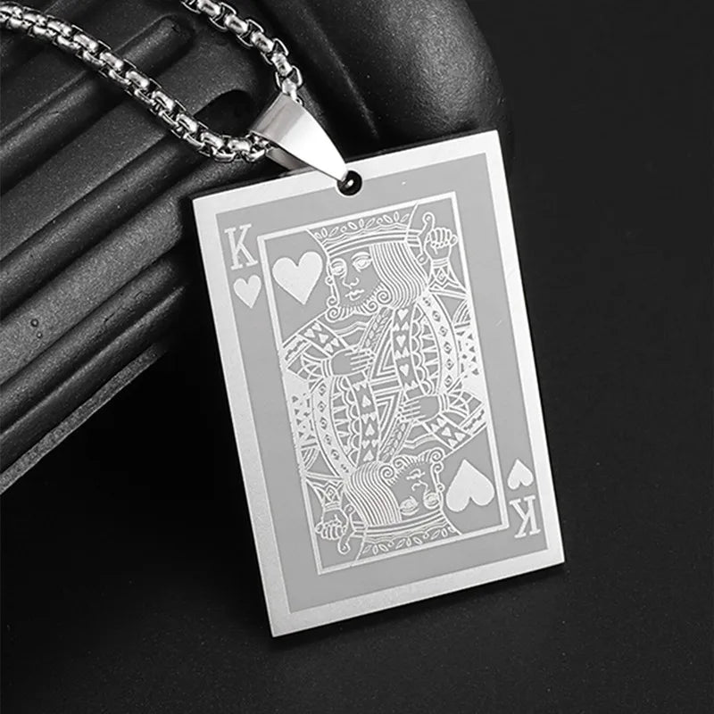 Gold Color Heart Playing Card