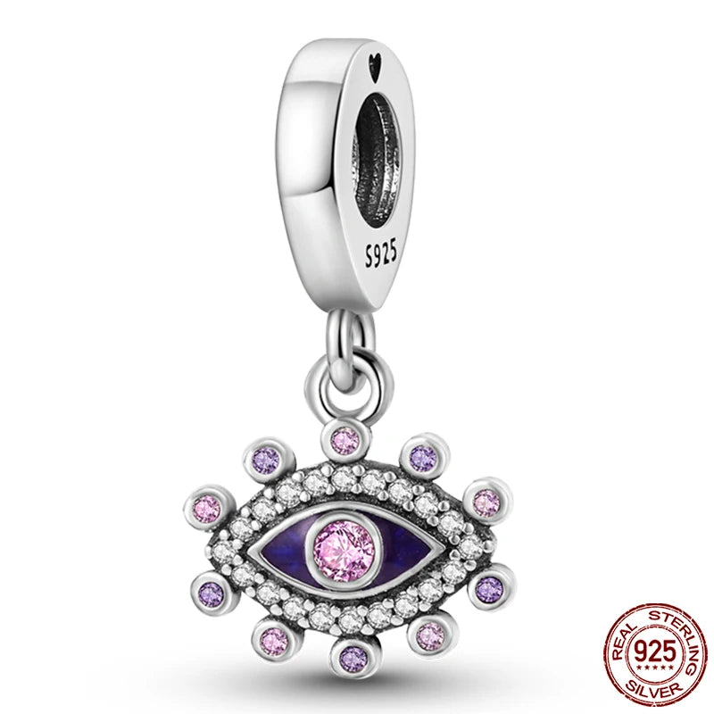 100% Real 925 Sterling Silver Classic Devil's Eye Charms
