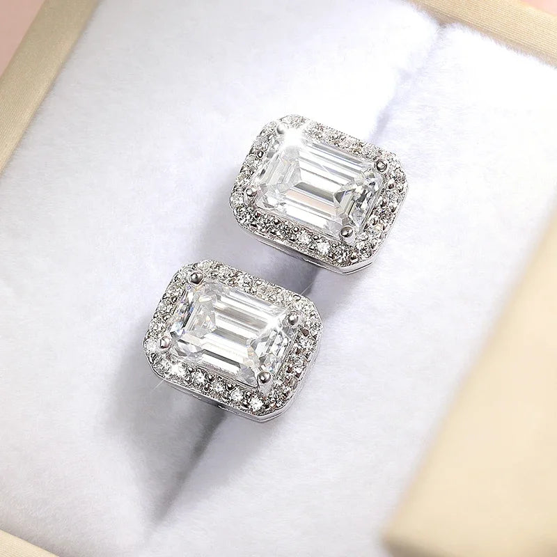 0.5CT 1CT 2CT Moissanite Stud Earrings