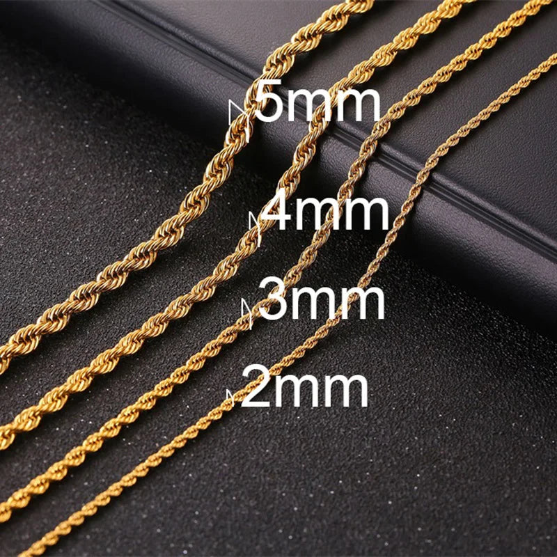 Cuban Chain Necklaces, Stainless Steel Curb Link Chain Collar,